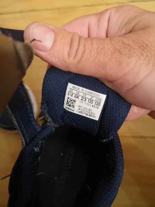 Adidași bleumarin, fetițe, 23,int 14,5 cm