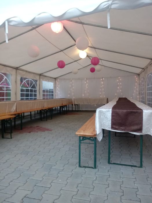 Inchiriere cort - mese, scaune  vesela pentru nunta, botez, cununie,