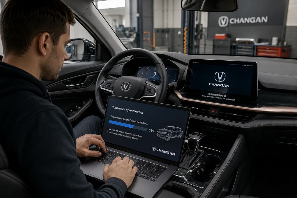 Установка приложении на changan