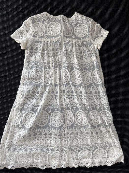 Rochie albă din dantelă / broderie spartă My Chicco