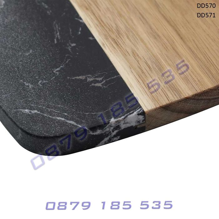 Дъска сервиране кухня рязане естествено акациево дърво мраморен дизайн