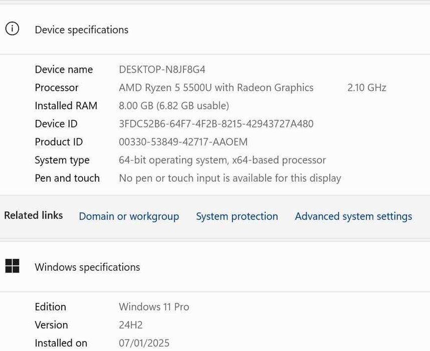 аптоп Lenovo ThinkPad Е14 с 6-ядрен Ryzen 5 5500U 14" FHD, 256GB 8GB