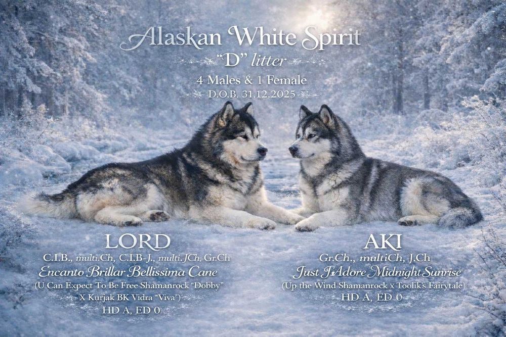 pui Malamut de Alaska cu pedigree - calitate exceptionala