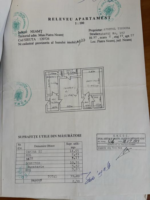 Apartament 2 camere,Mărăței