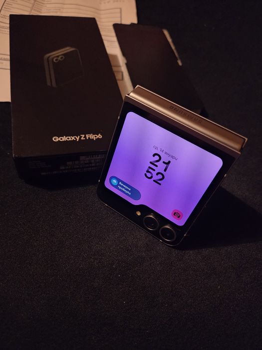 Samsung Z Flip 6, Silver Shadow, ГАРАНЦИОНЕН