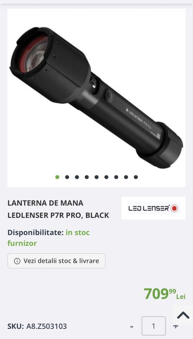 Lanterna Led Lenser P7R Pro, sigilata