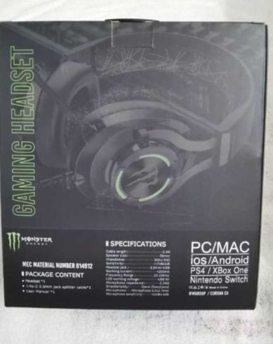 Monster Energy Gaming Headphones Слушалки