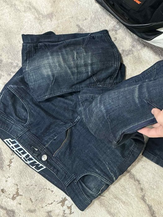 Blugi moto cu protectie pentru genunchi