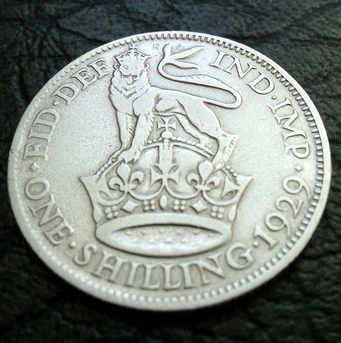 1 шилинг 1929 година Англия сребро