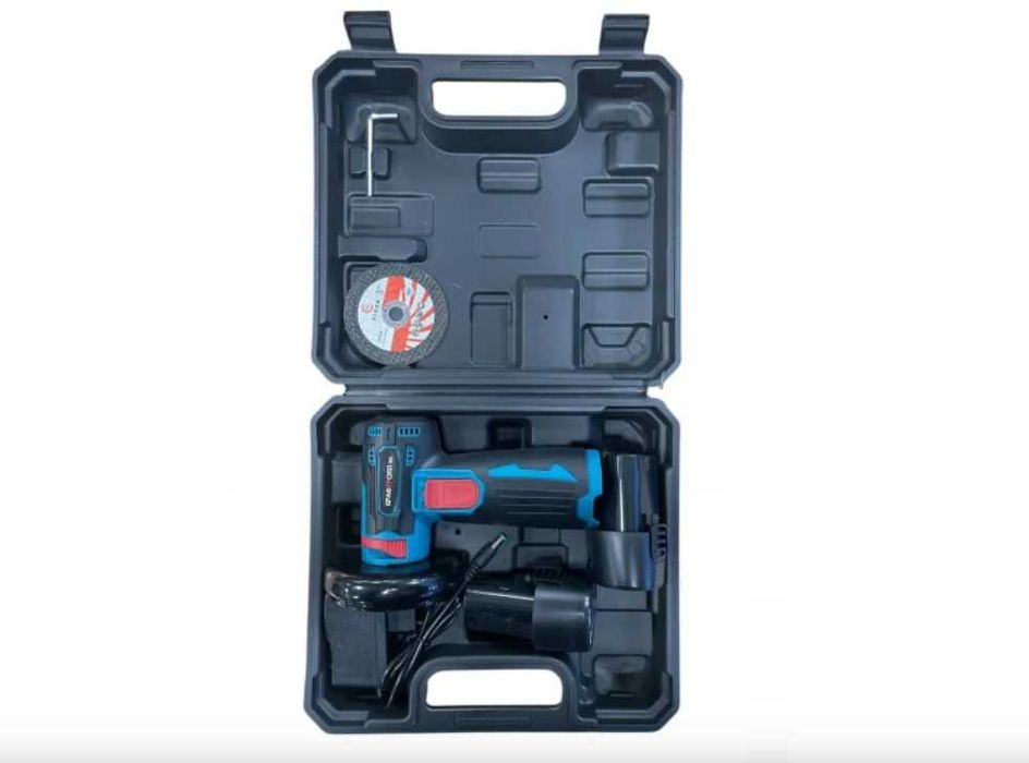 KraftRoyal 24V Акумулаторен Ъглошлайф 6AH + 2 Броя батерии и зарядно