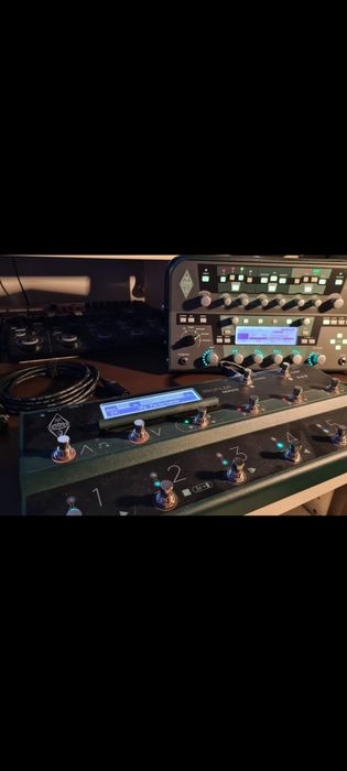 Schimb kemper power amp+remote cu chitară electro-acustică