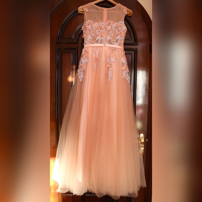 Срочно. Вечернее персиковое платье. Размер S