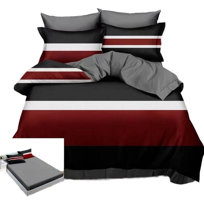 Lenjerie Pat Gracey Sx141, Bumbac, 6 Piese, Cu Elastic, Gri, Imprimeu