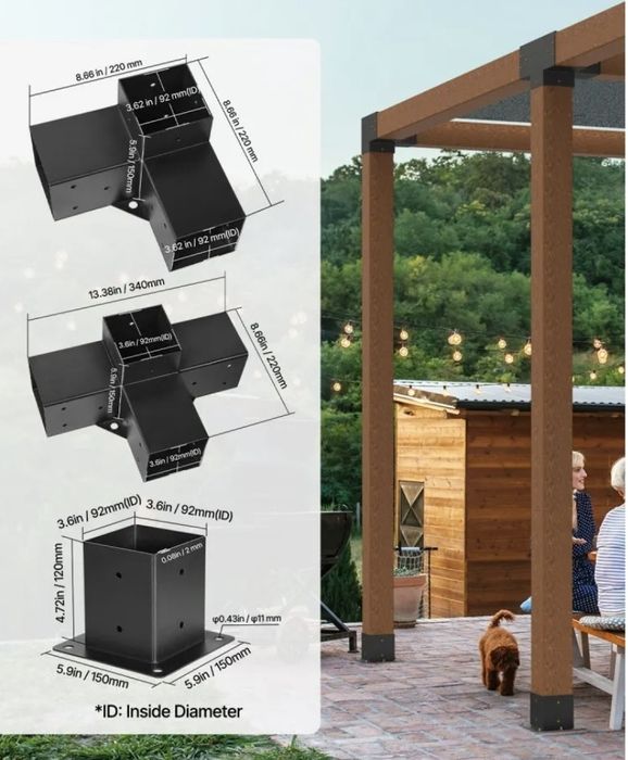 Kit pergola cu acoperiș dublu
