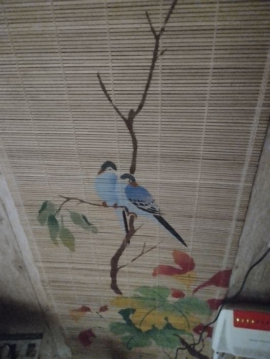 Винтажная циновка-картина времён СССР