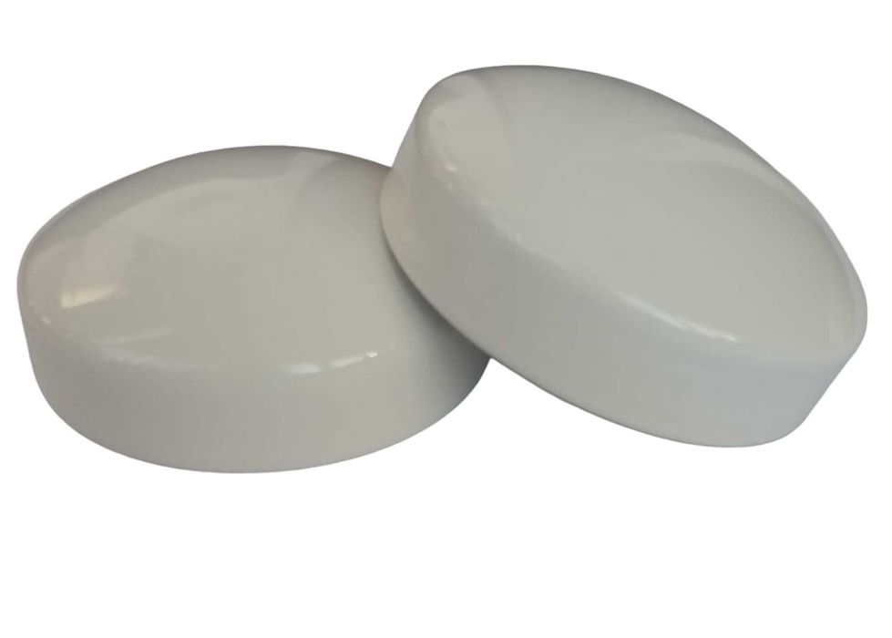 Set 2 capace pentru balustrada, Aluminiu, 45mm, Alb Lucios