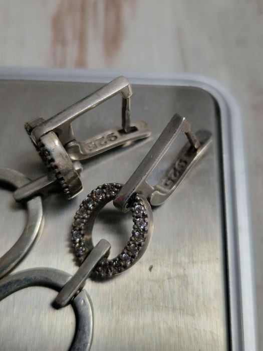 Сребърни обици и пръстен проба 925