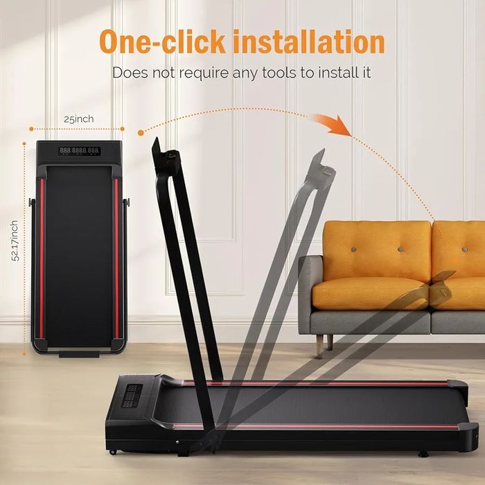 Ел.Сгъваема бягаща пътека с наклон/ 15%/, тих мотор/ 2.5к.с. 10км.ч