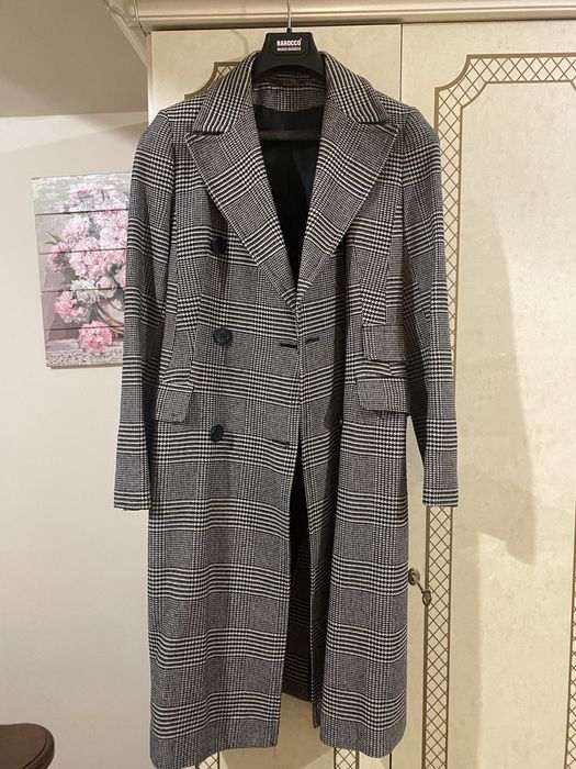 Пальто клетка россия шерсть