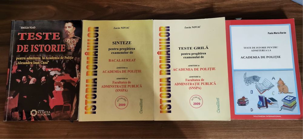Cărți pentru admiterea la Academia de Poliție, școli de subofițeri