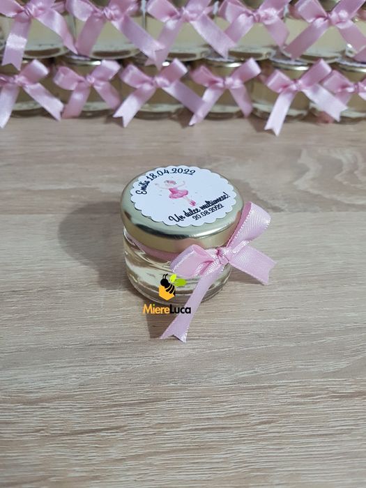 Marturii dulci cu miere pentru nunta si botez