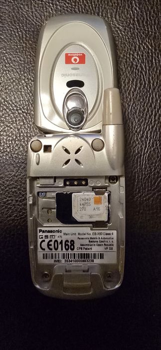 TELEFON Colectie: Panasonic EB X60
An lansare: 2003Panasonic EB X60 (rar): 50 lei
An lansare: 2003

Aspect: 8/10

Functional: 10/10

Liber de retea

V