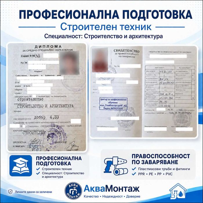 ВиК ремонт на баня и кухня в София – водопровод, канализация, структури