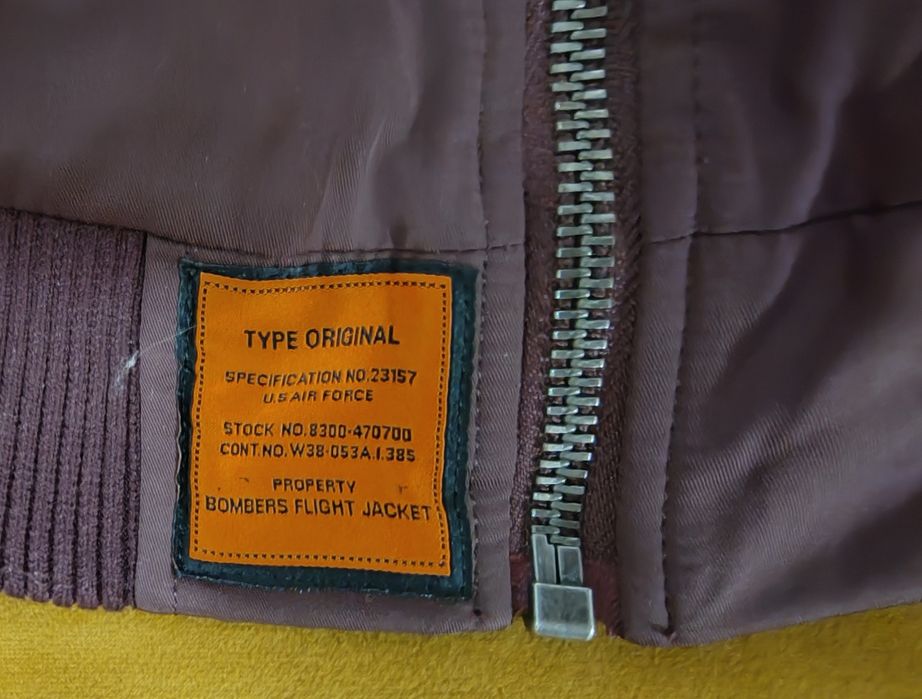 Geaca Original Bomber, impermeabila, vișinie, femei