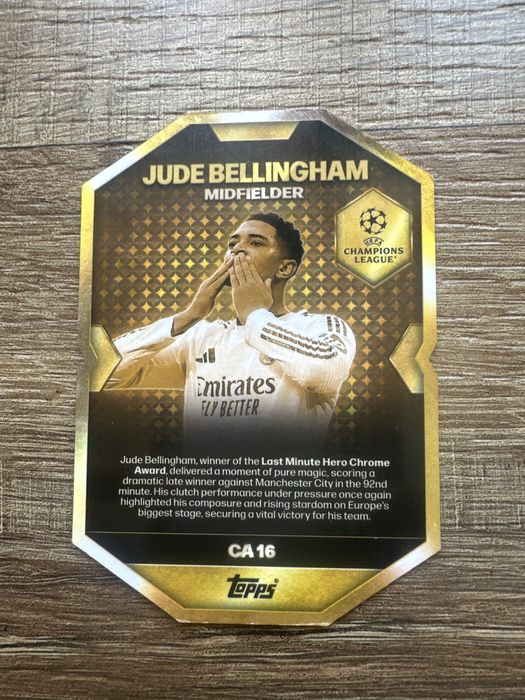 Bellingham Chrome Shield Last Minute Hero award 25/26