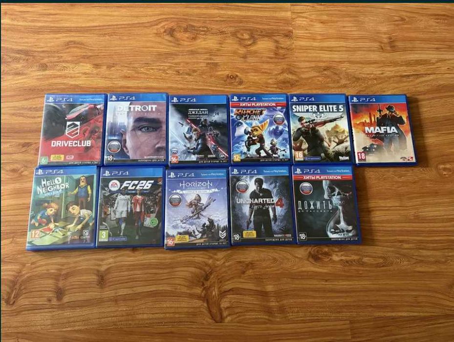 Игры на дисках PS4, PS3