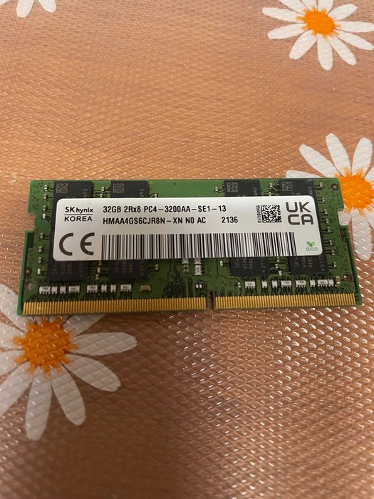 Memorie laptop Sodimm Hynix 32 Gb 3200, 1 x32 Gb, HMAA4GS6CJR8N