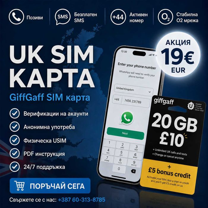 UK SIM карта – Великобритания (Англия) Инструкция + TikTok Курс