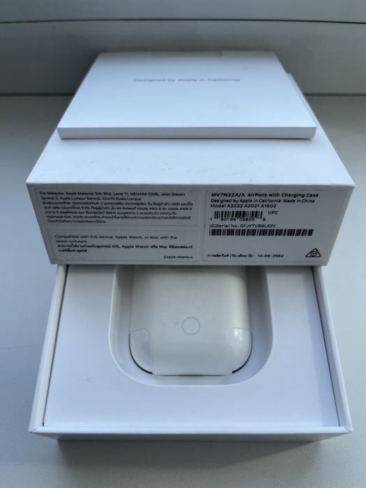 Airpods 2 кейс,футляр, зарядчик (оригинал)