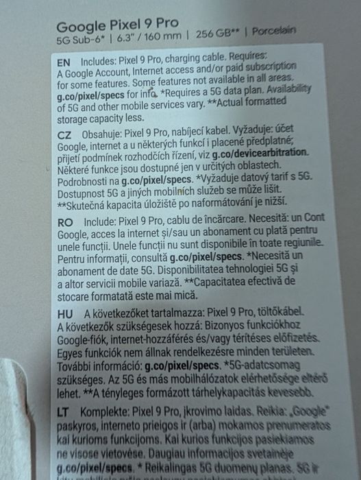 Google pixel 9 Pro, nou, garanție, impecabil