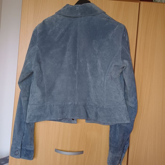 Orsay светло синьо яке от естествена кожа  Л