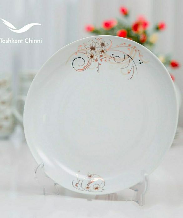 Yulduz Gulli (без золотом) 12 Персон Новый Белый посуда