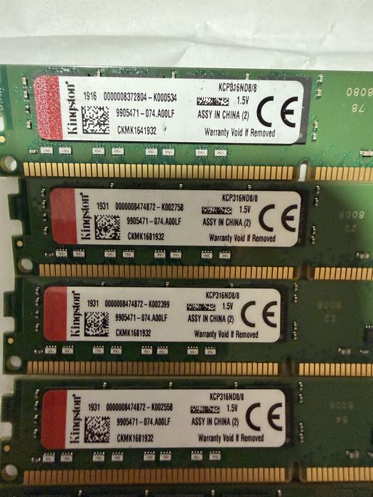 Kit 16GB (2x 8GB) memorie RAM, DDR3, 1600MHz, modele Kingston/SKhynix/Samsung