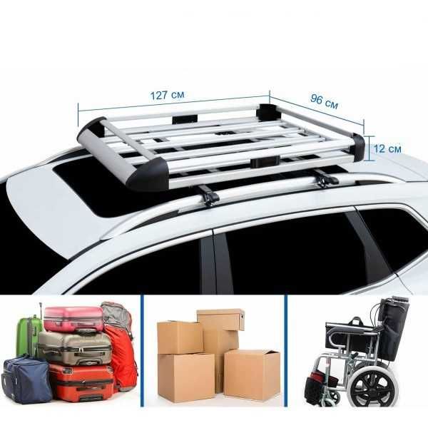 Багажник за таван Automat, Тип скара, До 75кг, Алумин, Сив