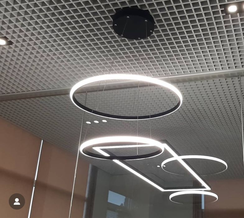 Profil potolok armstrong led lampa grilyato profnastil dekor PC-46