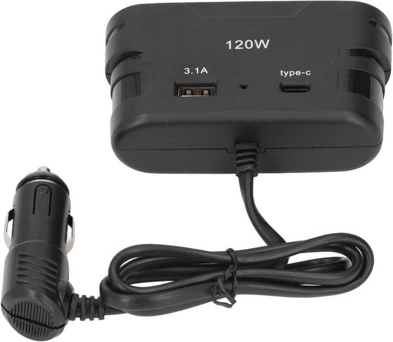 Разклонител за запалка 120W USB Type C