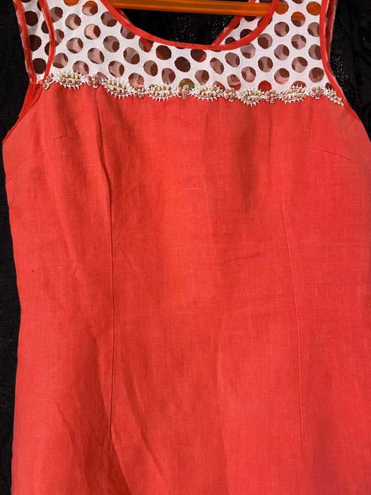 Rochie din in, de vara, pentru fete/femei, marime S-36