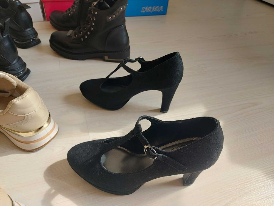 Нови дамски обувки 36 сандали Lasocki на ток Graceland естествена кожа