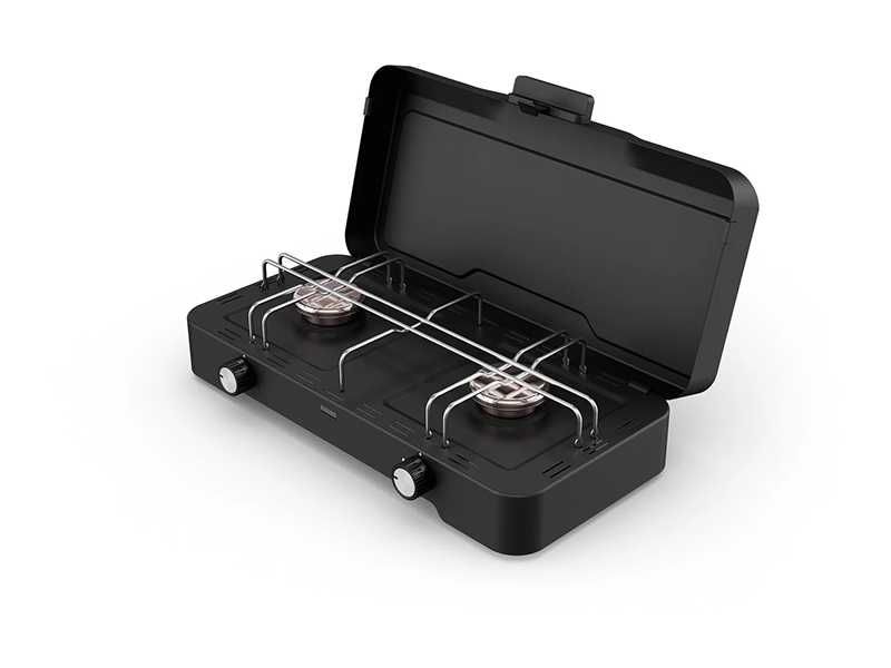 НОВИ! Двоен газов котлон с маркуч и редуцир-вентил къмпинг котлон