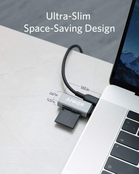 Anker USB-C 2in1 Card Reader-четец на карти памет за мобилни телефони