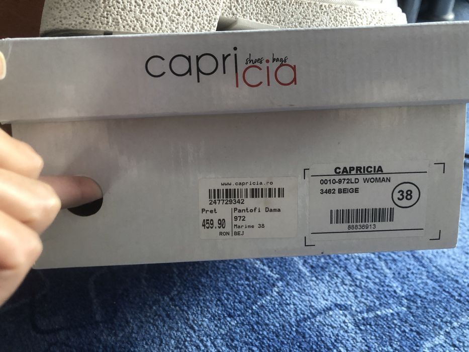 Pantofi dama piele naturala Capricia