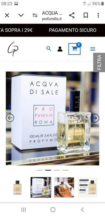 Parfum unisex roma italia acqva di sale 100 ml