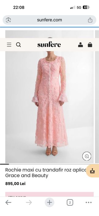 Rochie roz eleganta