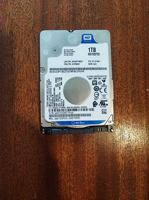 Хард диск за лаптоп WD Blue WD10SPZX, 1TB, 5400 об/мин, SATA 3