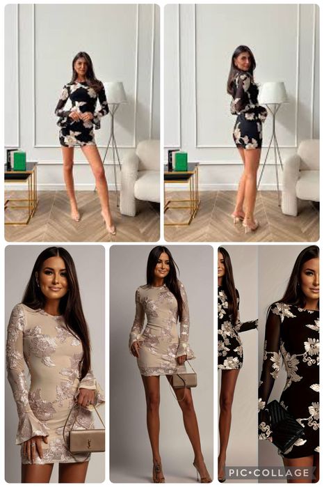 Уникална нова ластична рокля дантела