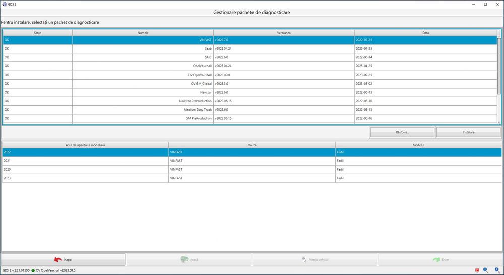 Instalare diagnoza General Motors 2026.01 GDS2 Tech2Win DPS Global Tis